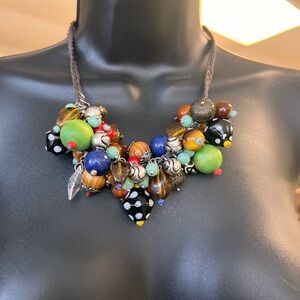 Colorful Beaded Statement Necklace